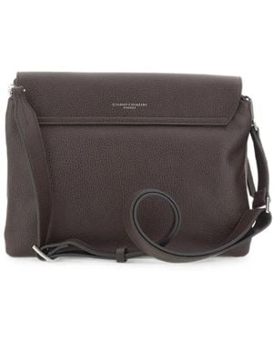 Gianni Chiarini Medium Three Hammered-Leather Shoulder Bag - Grey