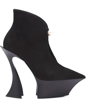 Mugler 95Mm Fang Sculpted-Heel Boots - Black