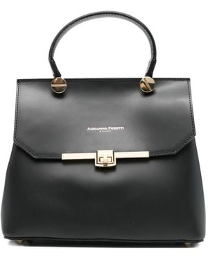 ADRIANNA FERETTI Top-Flap Tote Bag - Black