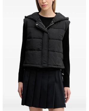 Sisley Hooded Padded Gilet - Black