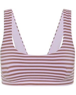 The Upside Miami Jasmine Striped Sports Bra - Purple