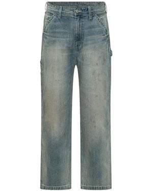 Universal Overall Light Wash Pocket Trousers - Blue