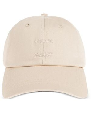 Samsøe & Samsøe Saaddie Logo-Embroidered Cap - Natural