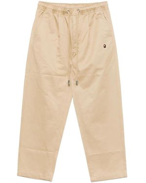 A Bathing Ape Ape-Head One-Point Trousers - Natural