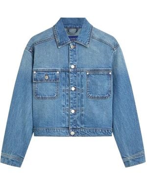 Scotch & Soda Button Boxy Denim Jacket - Blue