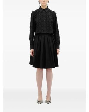 MSGM Stretch-Cotton Skirt - Black