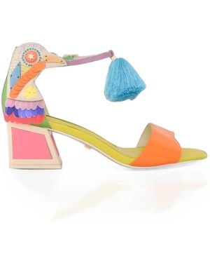 Kat Maconie Sandales Kay À Ornements Oiseau - Purple