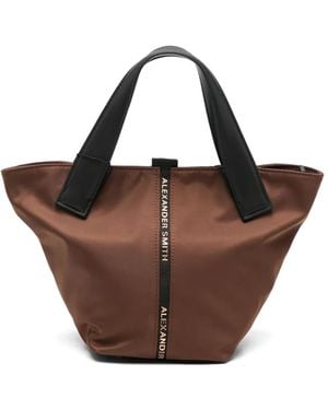 Alexander Smith Borsa Tote Lauren Piccola Con Logo - Marrone
