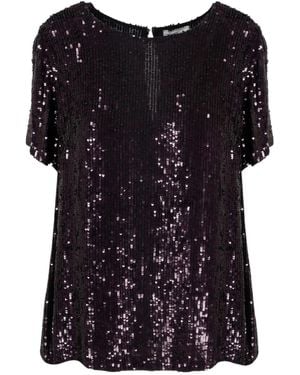 P.A.R.O.S.H. Gamma Sequin Embellished T-Shirt - Black