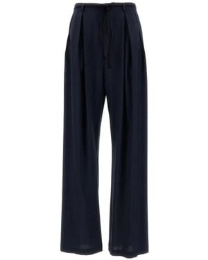 Barena Pleated Wide-Leg Pants - Blue