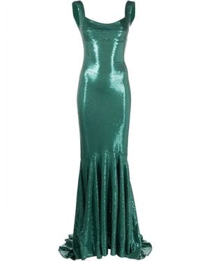 Atu Body Couture Sequin-Embellished Evening Gown - Green