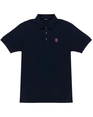 Refrigiwear New Main Logo-Patch Polo Shirt - Blue