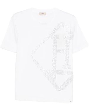 Herno Crew Neck Short-Sleeve T-Shirt - White