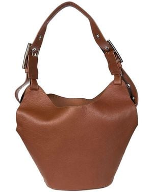 Dondup Small Buckle-Fastening Leather Shoulder Bag - Brown