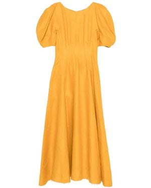 Gabriela Hearst Puffed-Sleeve Maxi Dress - Yellow