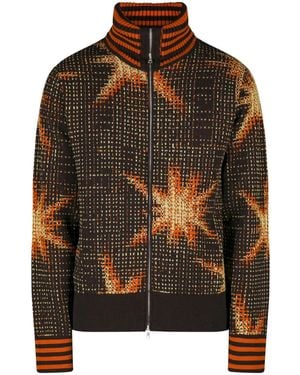 Dries Van Noten Cardigan À Fermeture Zippée - Marron