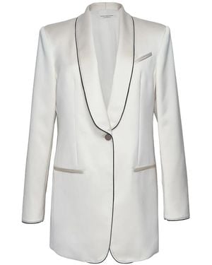 Philosophy Di Lorenzo Serafini Contrast-piping blazer - Weiß