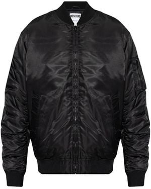 Moschino Zip-Up Padded Bomber Jacket - Black
