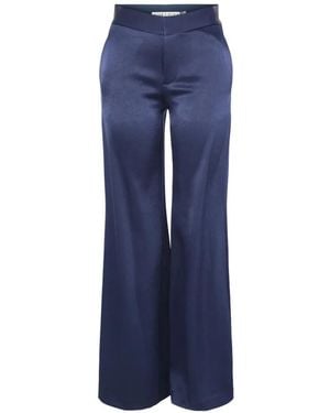 Alice + Olivia Shane Wide-Leg Trousers - Blue