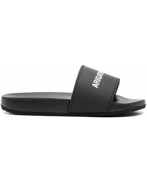 Axel Arigato Logo-Print Slides - Black