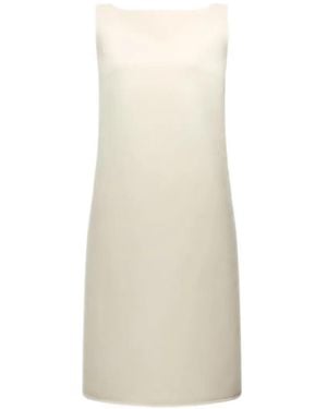 Another Tomorrow Double-Face Sheath Midi Dress - White