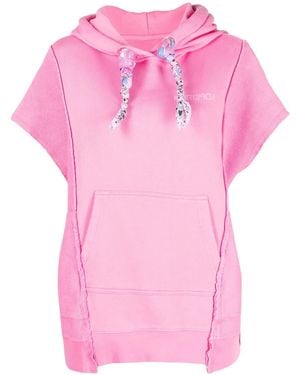 Khrisjoy Sleeveless Cotton Hoodie - Pink