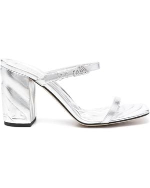 McQueen Seal 85 Mm Sandalen - Wit