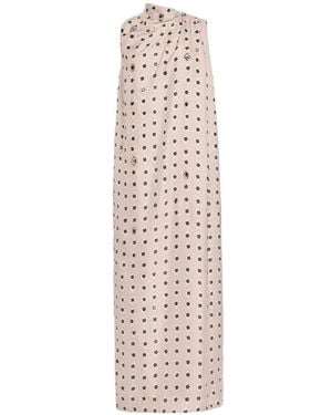 Altuzarra Jackie Draped Midi Dress - White