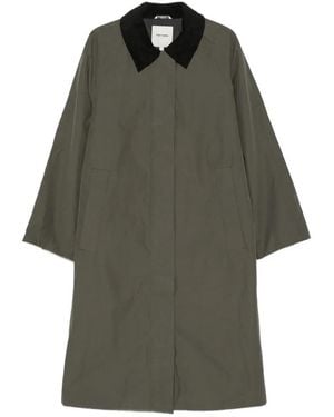 Tretorn Dawn Contrast-Collar Storm-Flap Coat - Grey