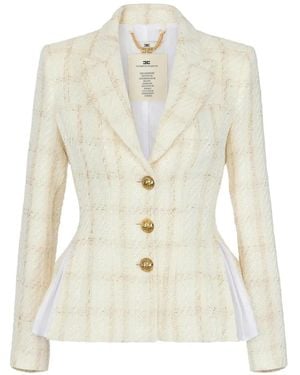 Elisabetta Franchi Tweed Jacket - White