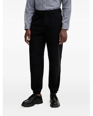 ARMANI EXCHANGE Logo-Plaque Trousers - Black
