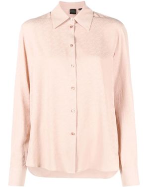 Pinko ジャカードロゴ シャツ - ピンク