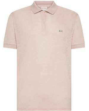 Sun 68 Poloshirt Aus Leinen - Pink