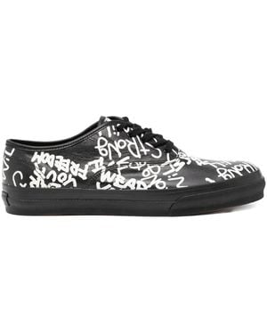 Comme des Garçons Slogan-Print Sneakers - Black
