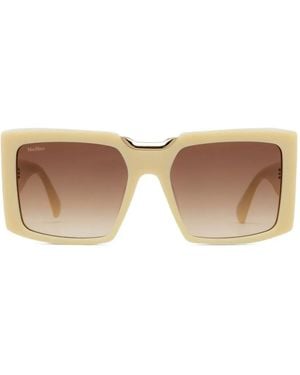 Max Mara Eyewear Lunettes De Soleil À Monture Carrée - Natural