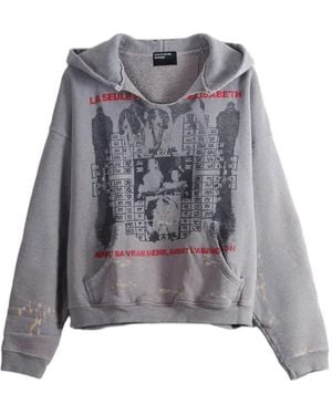 Enfants Riches Deprimes Photo D'Elisabeth Graphic-Print Distressed Hoodie - Grey