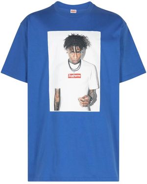 Supreme Nba Youngboy Cotton T-Shirt - Blue