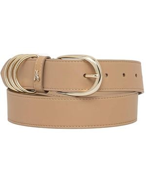 Patrizia Pepe Ceinture En Cuir À Triple Anneau - Natural