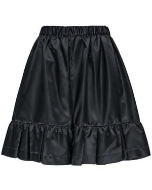 Comme des Garçons Gerüschter Minirock Mit Satinfinish - Schwarz