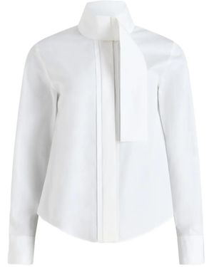 Patou Ascot Collar Blouse - White