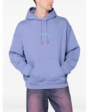 AWAKE NY Logo-Embroidered Hoodie - Blue
