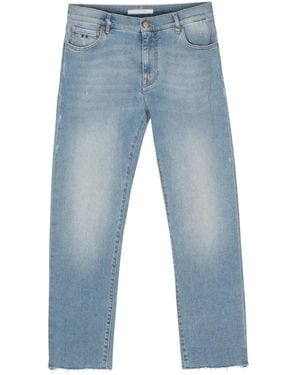 Sartoria Tramarossa America Jeans Met Toelopende Pijpen - Blauw