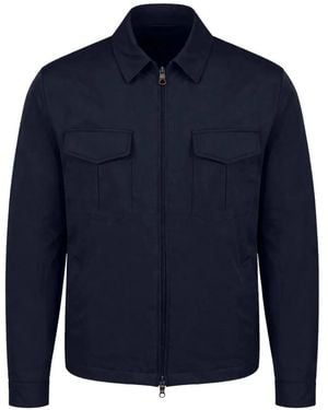 Kiton Zip-Up Pocket Jacket - Blue