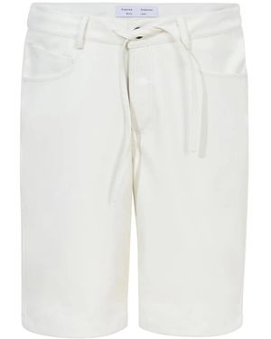Proenza Schouler Faux-Leather Knee-Length Shorts - White