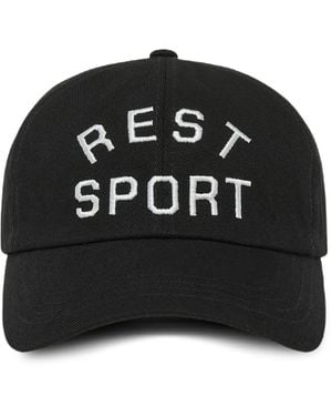 Rest&Recreation Logo-Embroidered Cap - Black