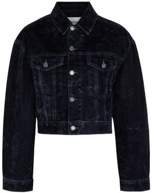 Agolde Buttoned Flap-Pocket Jacket - Blue
