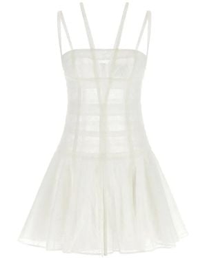 Giovanni bedin Chantilly Lace Bustier Mini Dress - White