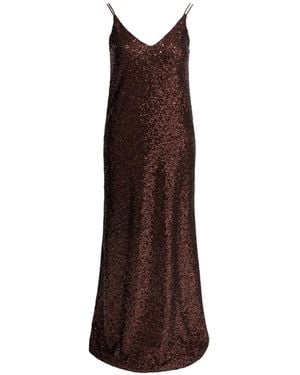 Semler Sequin V-Neck Dress - Brown
