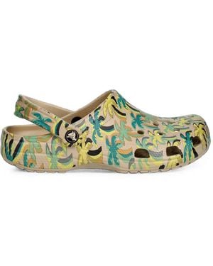 Crocs™ Classic Retro Summer Palm-Print Mules - Green