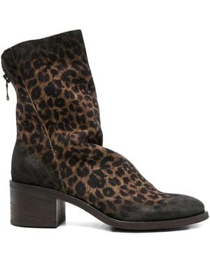 METISSE 55Mm Leopard-Print Ankle Boots - Black